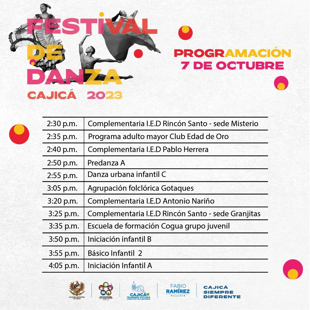 Programación de Danza 7 de octubre 2023 1