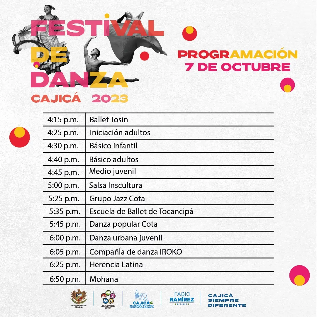 Programación de Danza 7 de octubre 2023 2