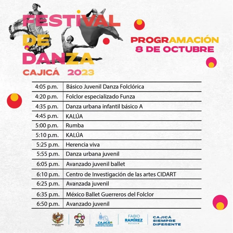 Programación de Danza 8 de octubre 2023 1