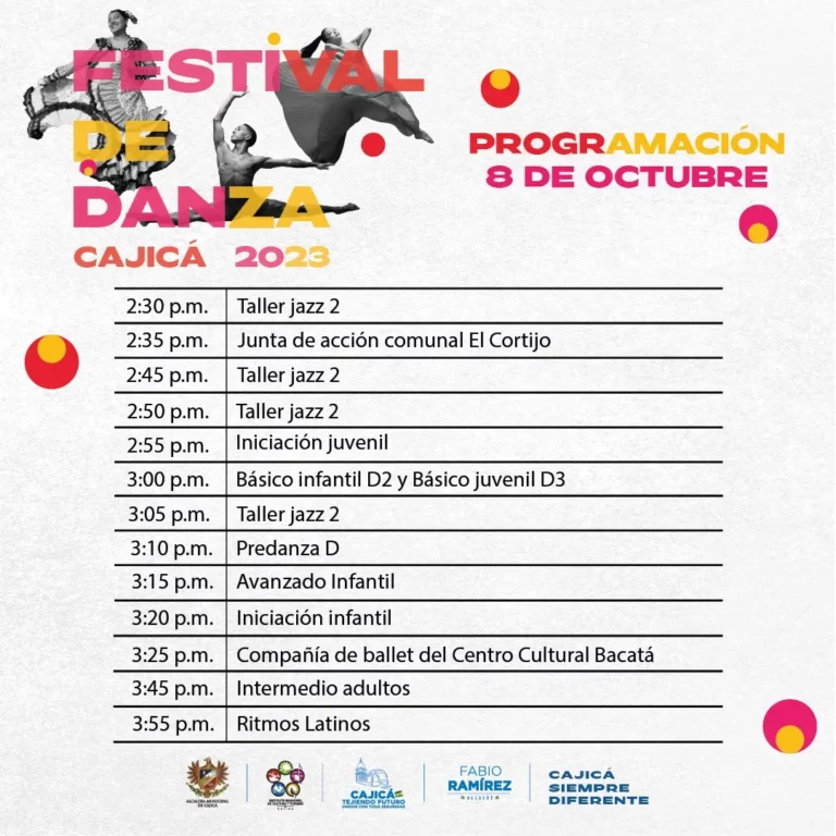 Programación de Danza 8 de octubre 2023 2