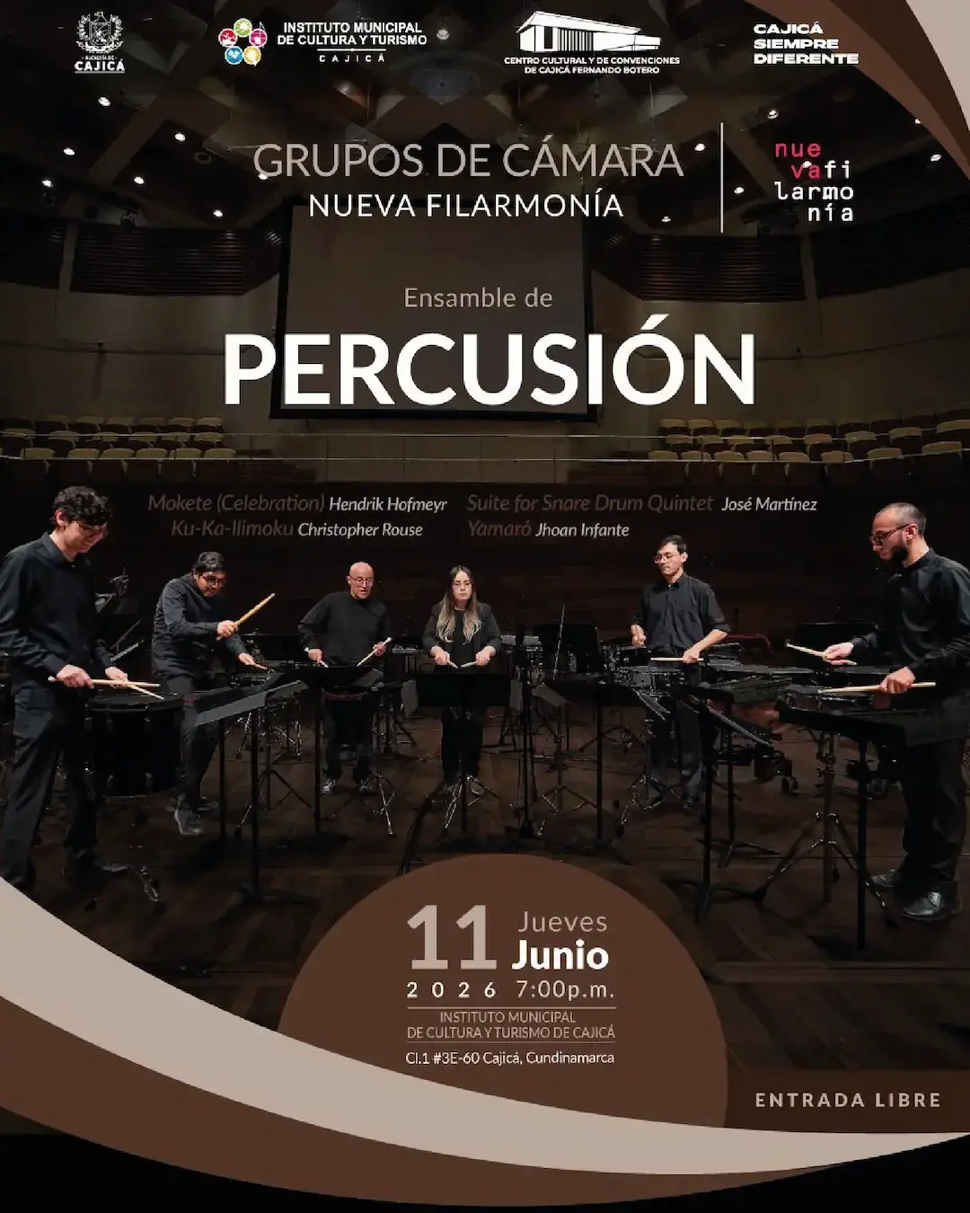 Nueva Filarmonía en Cajicá: Concierto de Percusión de Élite