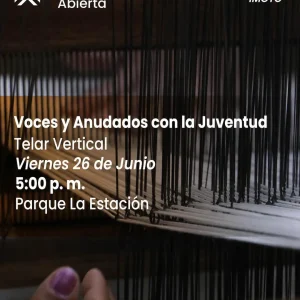 Voces y anudados con la juventud - Telar Vertical