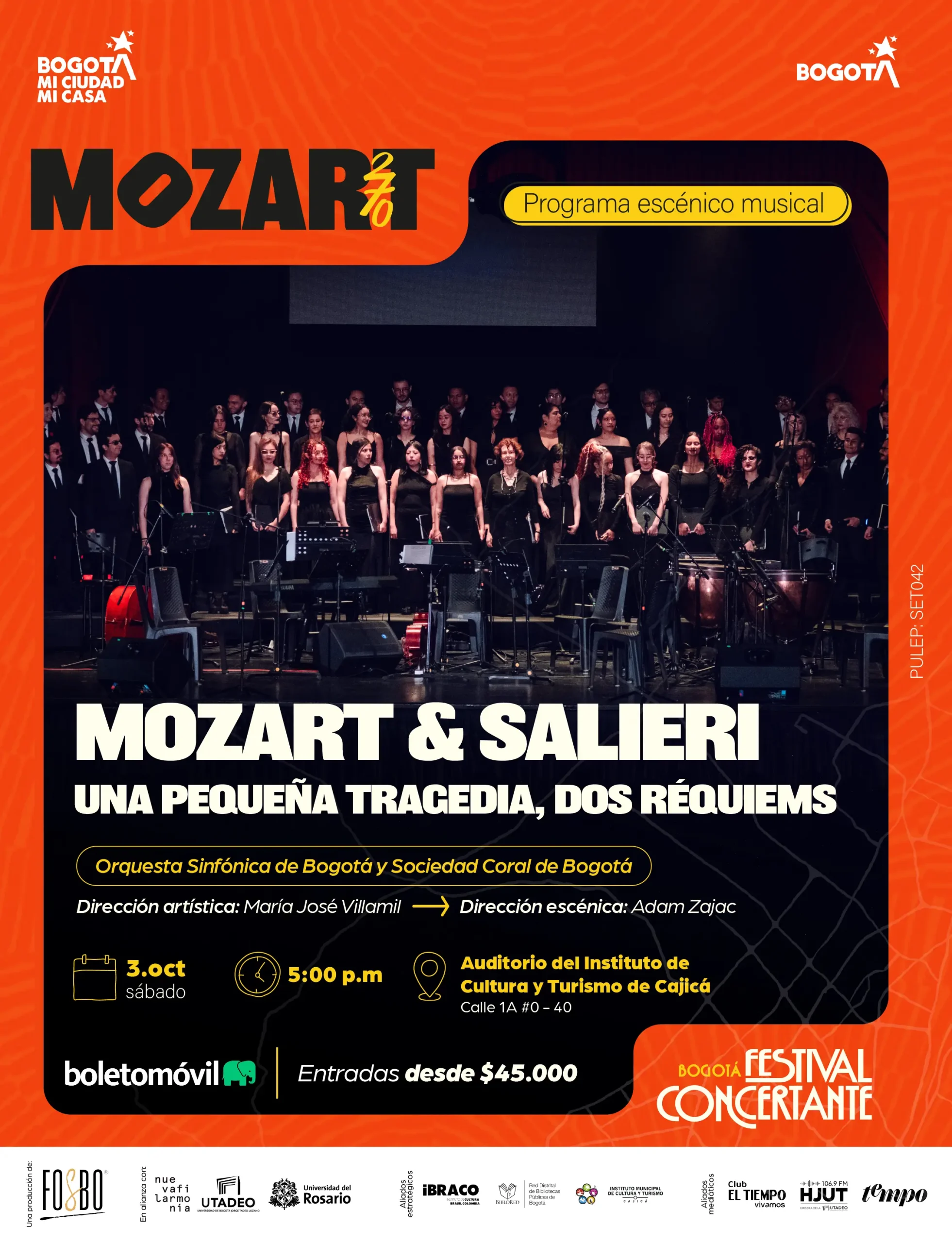 Mozart y Salieri Orquesta Sinfónica & Sociedad Coral de Bogotá (FOSBO)